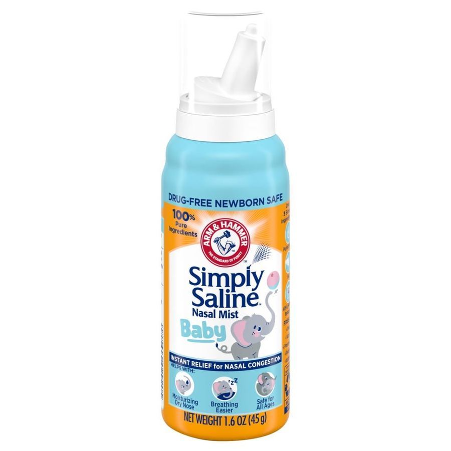Verified package image for Arm & Hammer Simply Saline Baby Nasal Mist, 1.6 oz