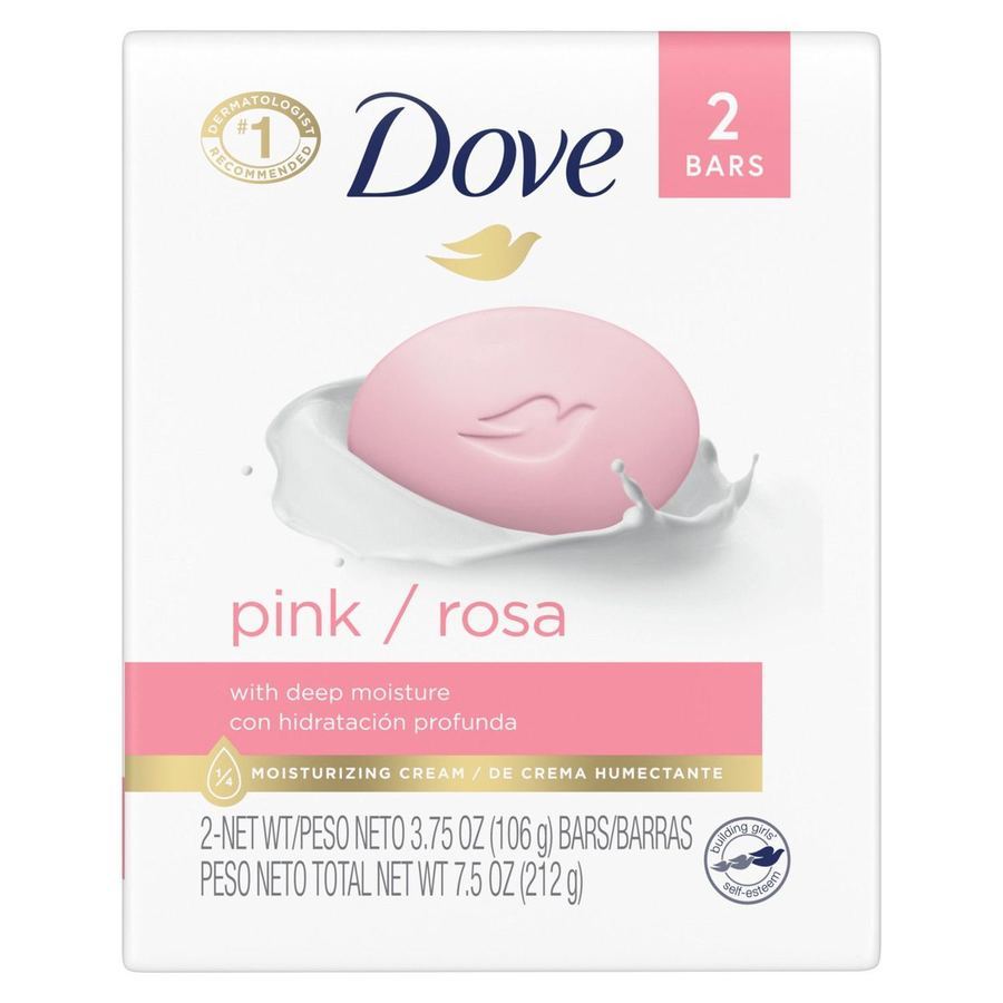 Verified package image for Dove Pink Beauty Bar Soap, 3.75 oz, 2 Count